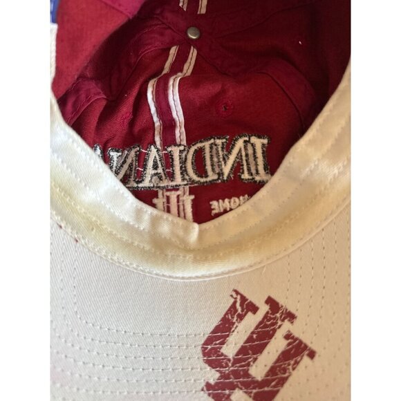 Indiana Hoosiers Adjustable Cotton Baseball Cap By Top Of The World Red - Picture 7 of 7